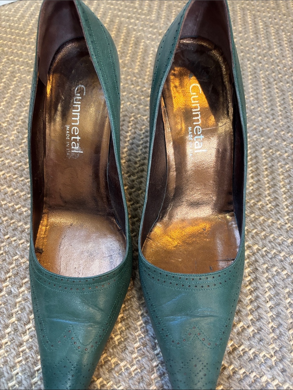 Forest Green Pointed-Toe Women's Pumps